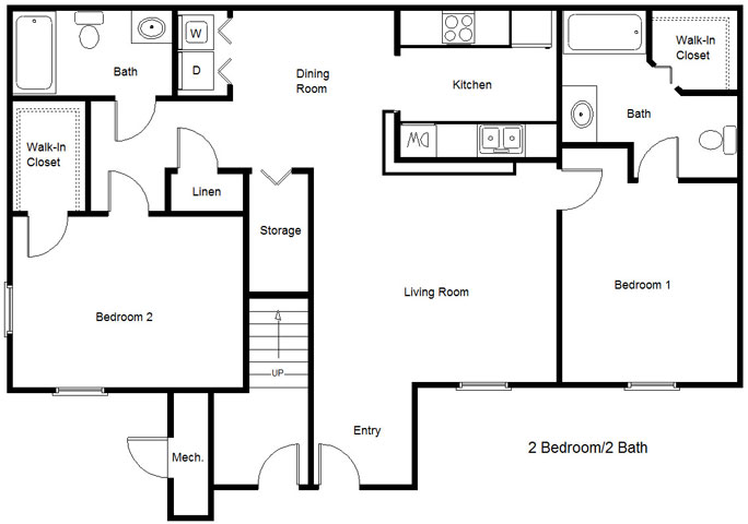 Two Bedroom floor plan
