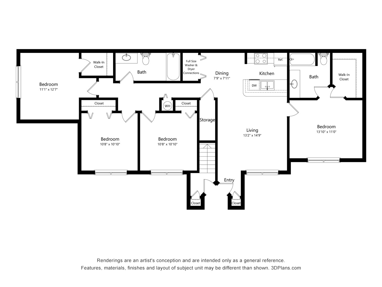 Four Bedroom floor plan