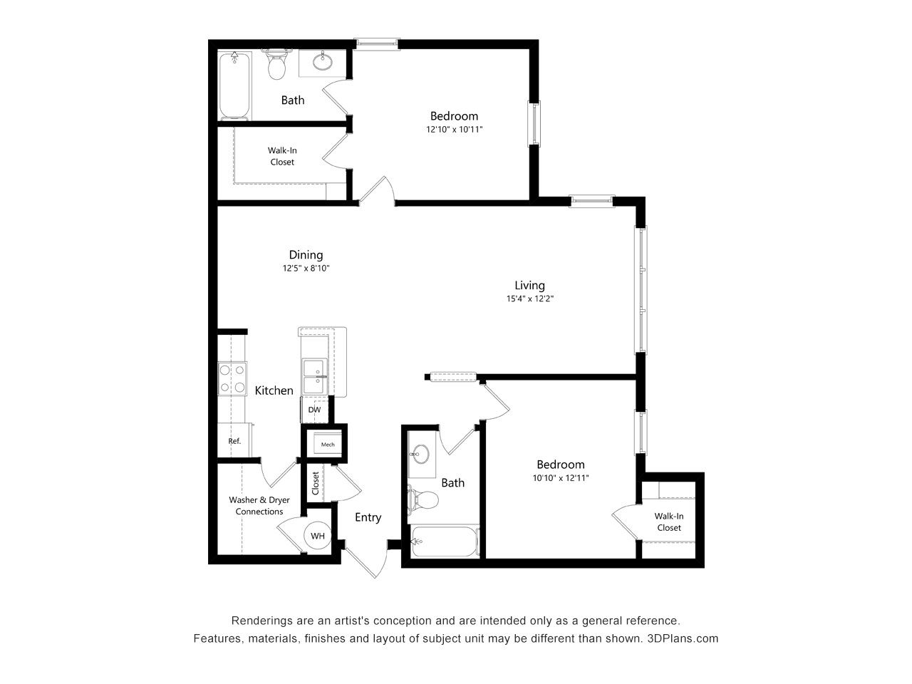 Two Bedroom floor plan