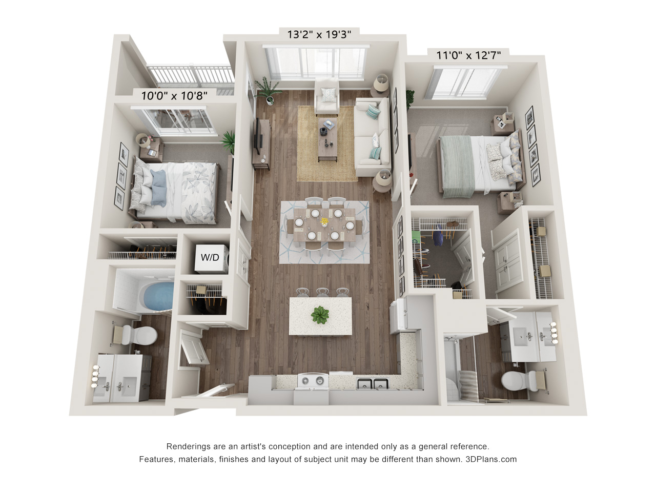 Two Bedroom B1 floor plan
