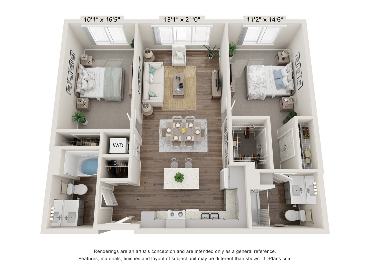 Two Bedroom B3 floor plan