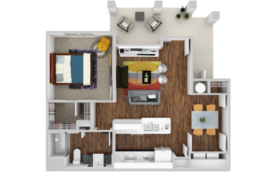One Bedroom - Goodman Cottage floor plan