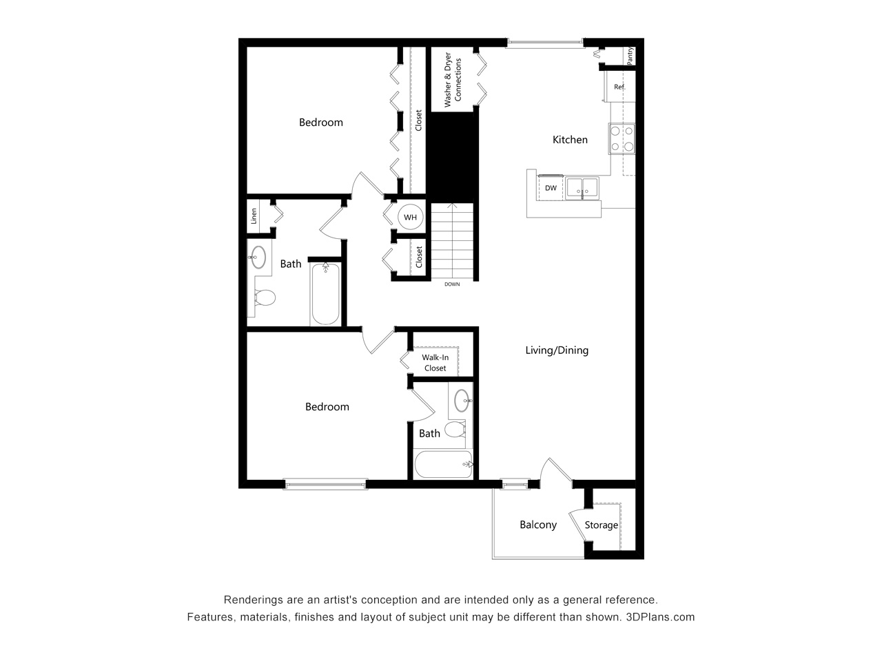Two Bedroom floor plan