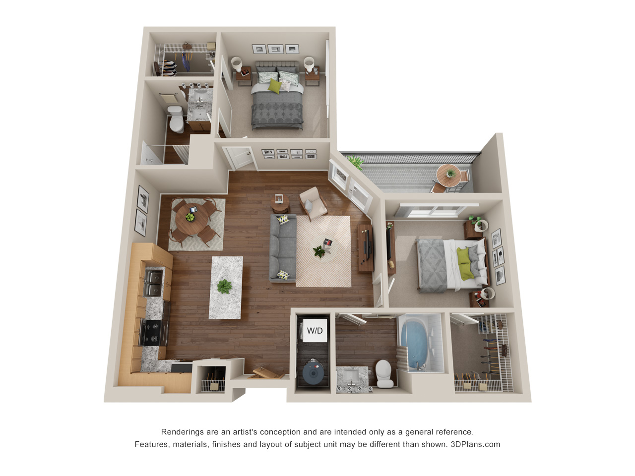 Two Bedroom A floor plan
