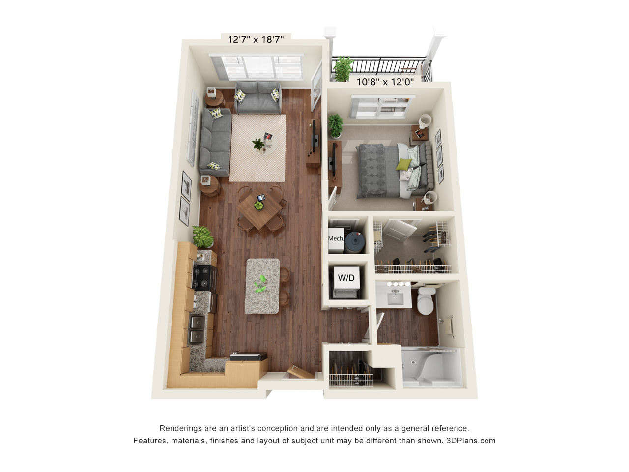 One Bedroom - A1 floor plan