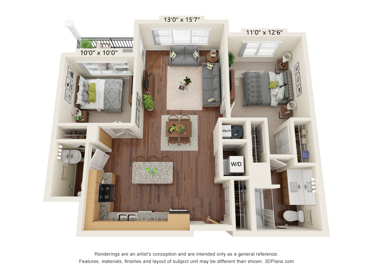 Two Bedroom - B2 floor plan