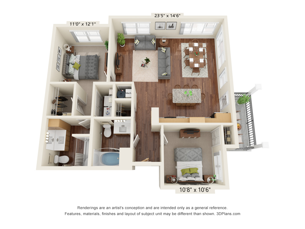 Two Bedroom - B5 floor plan