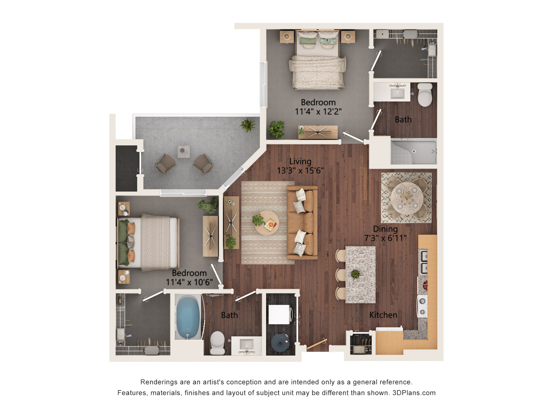 2B floor plan