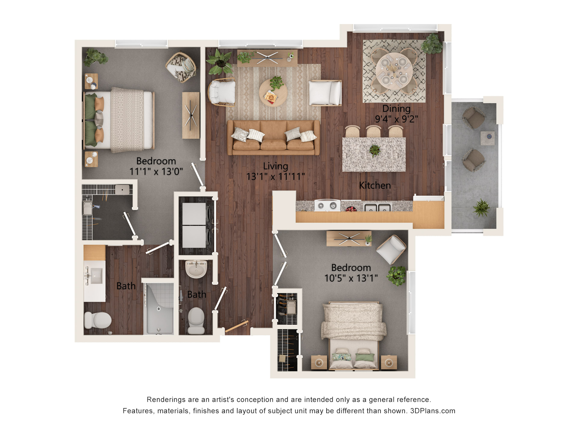 2C floor plan