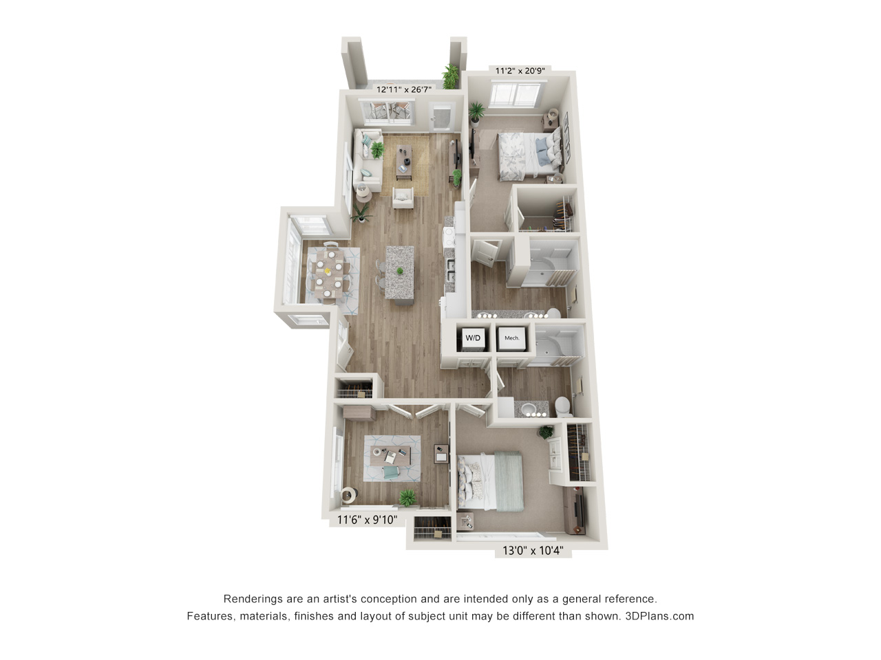 3T - Cottage floor plan