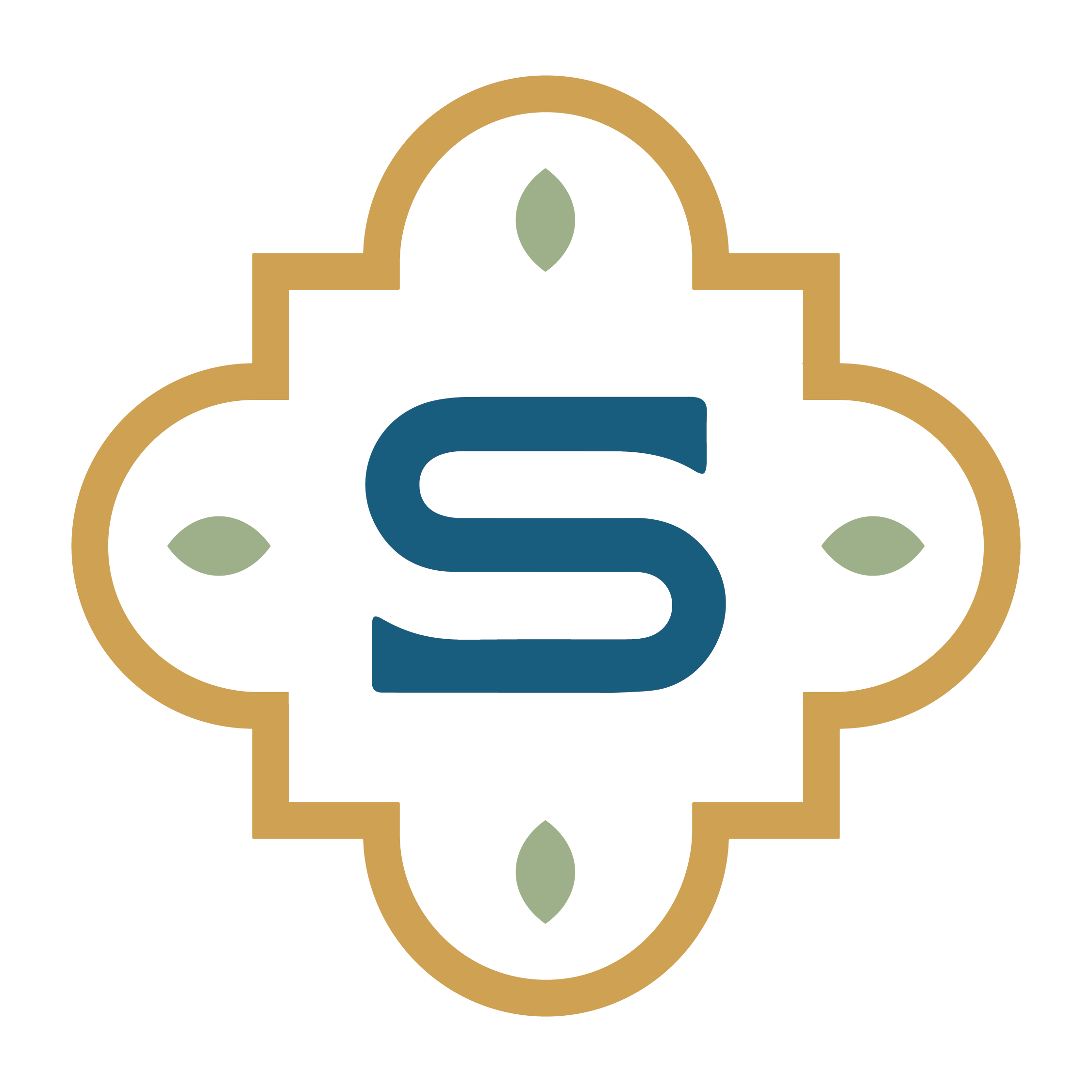 A graphic with a stylized letter S in the center.