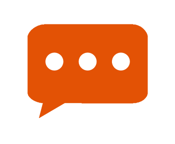 A speech bubble icon with three dots inside it.