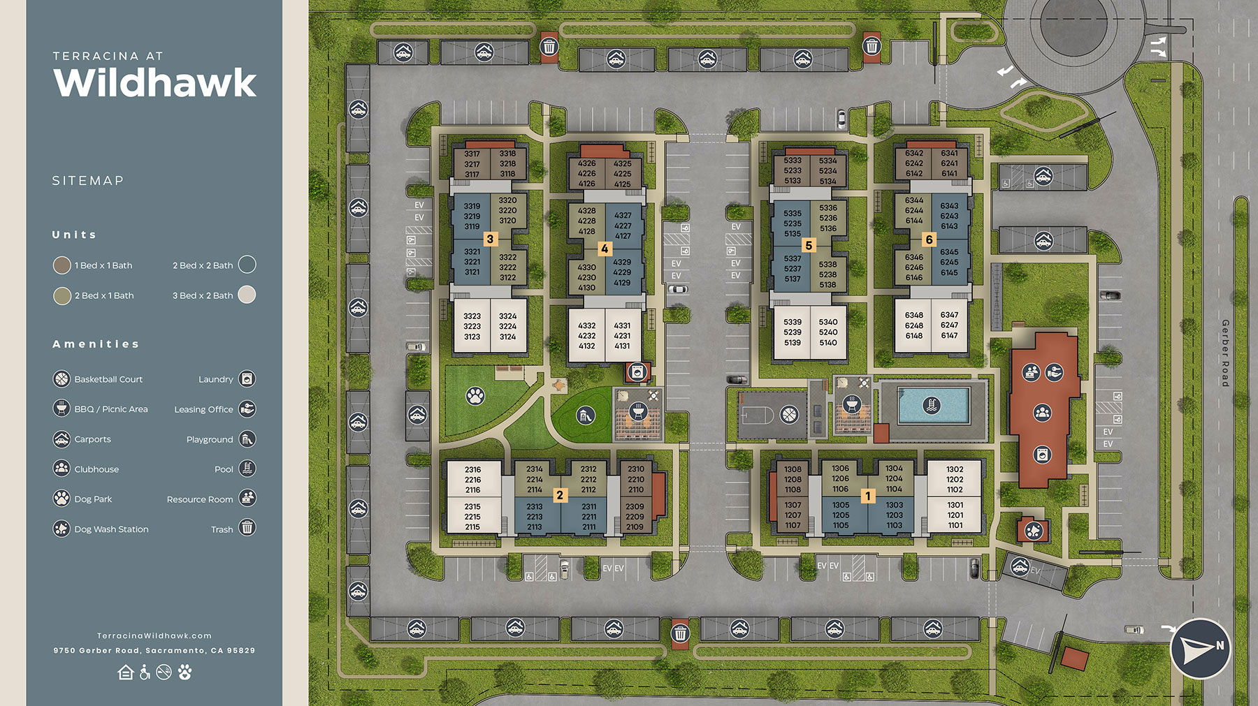 Terracina at Wildhawk, Sacramento, CA Site Map