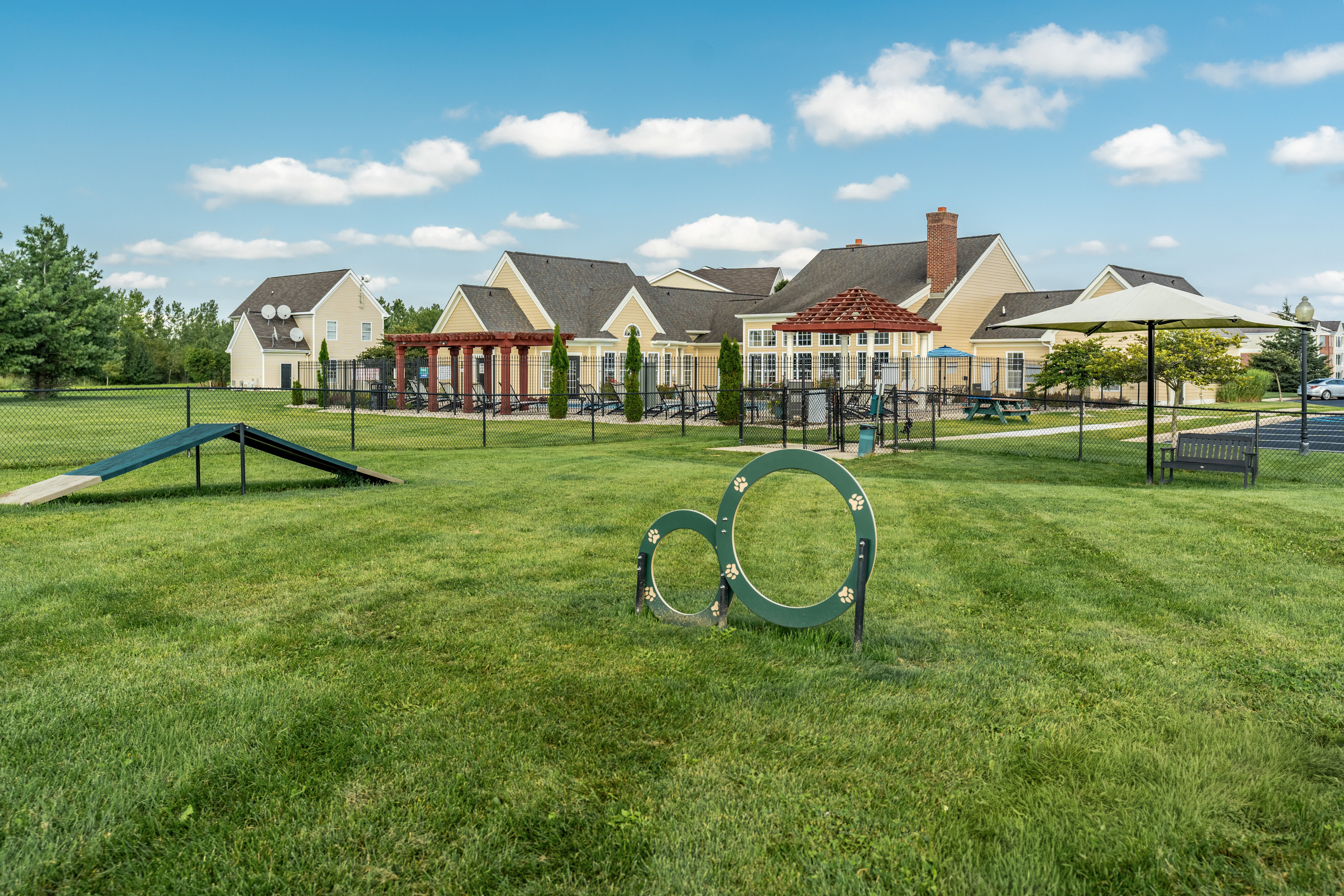 Dog park at Brickshire Apartments
