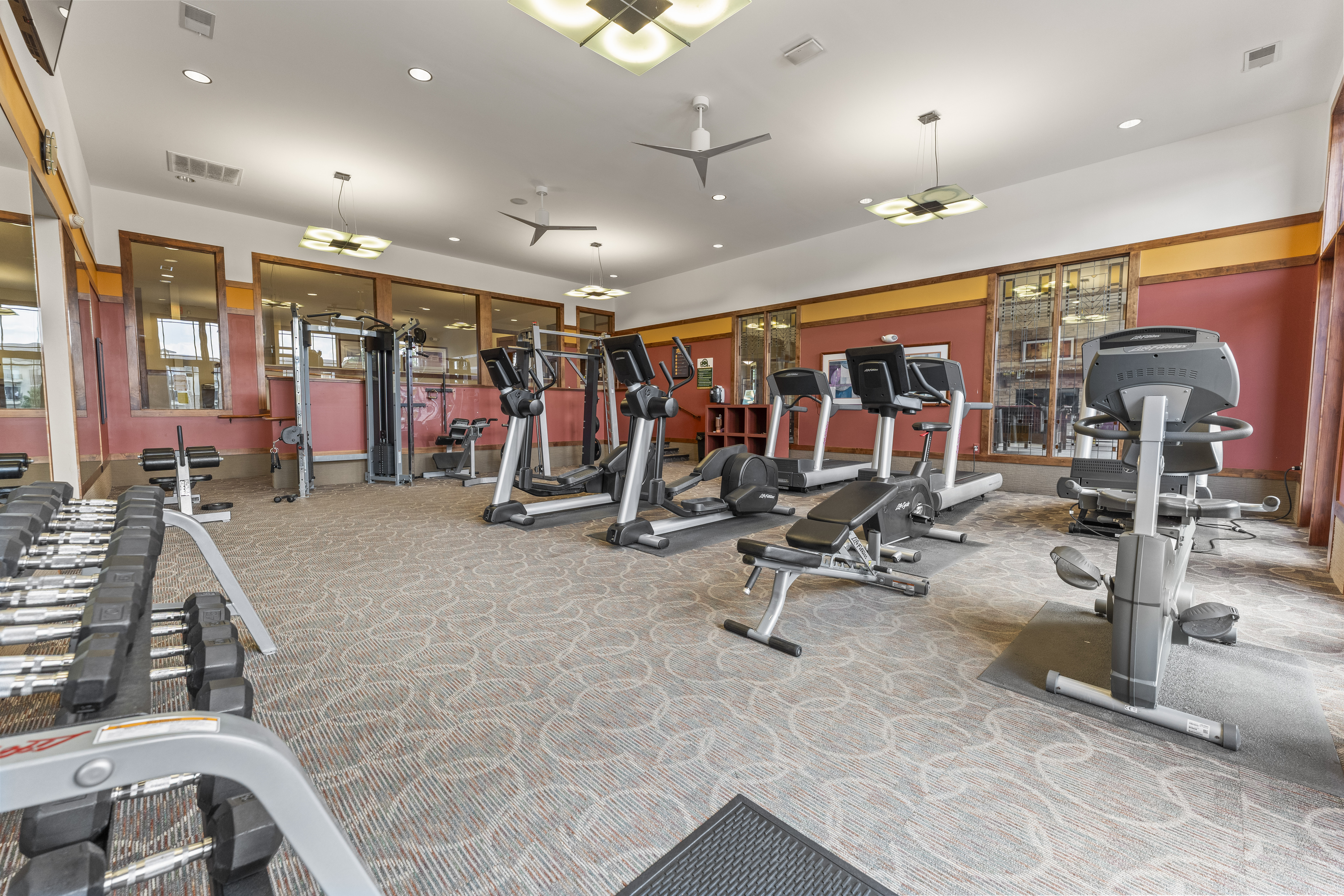 Gym at Prairie Lakes Apartments