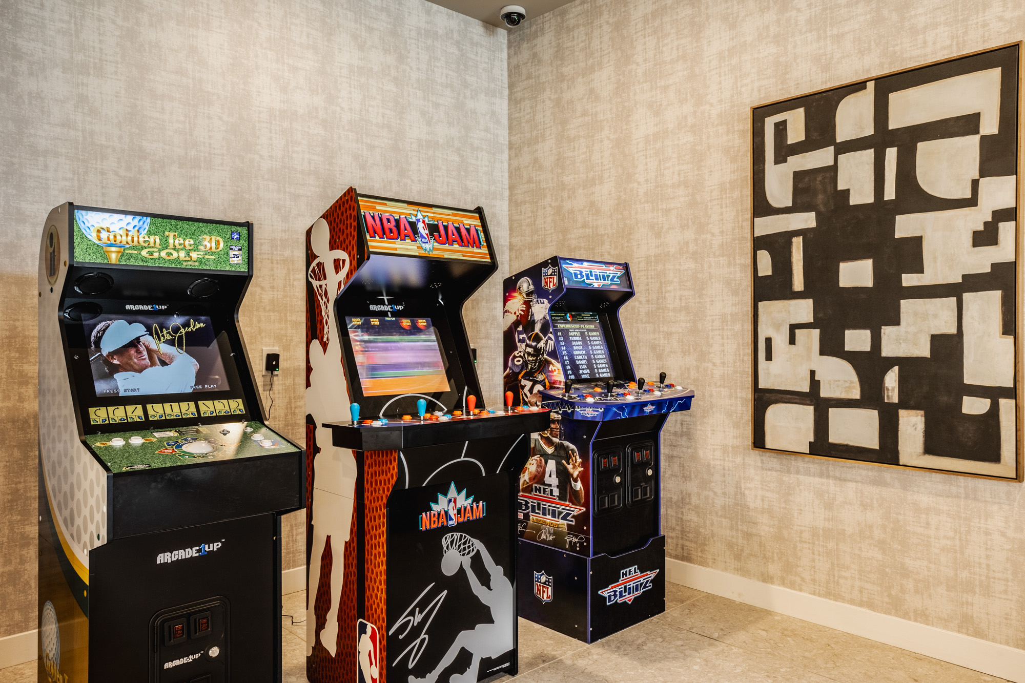 Game room at Upper Vue Flats
