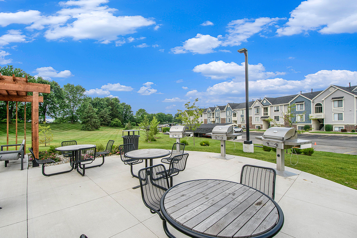 Grill area at The Crossings Apartments