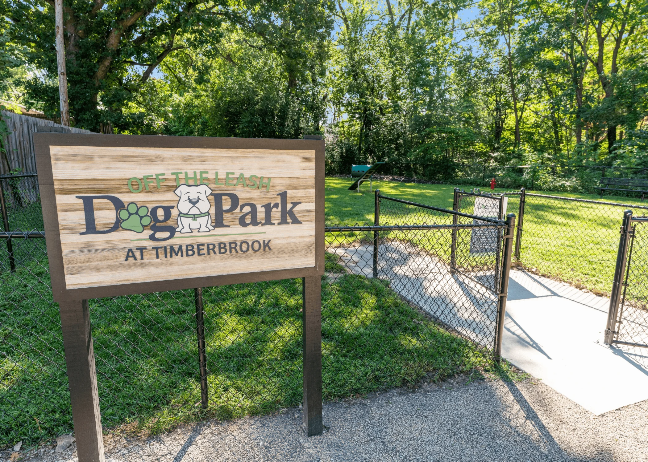 Dog park at Timberbrook Apartments