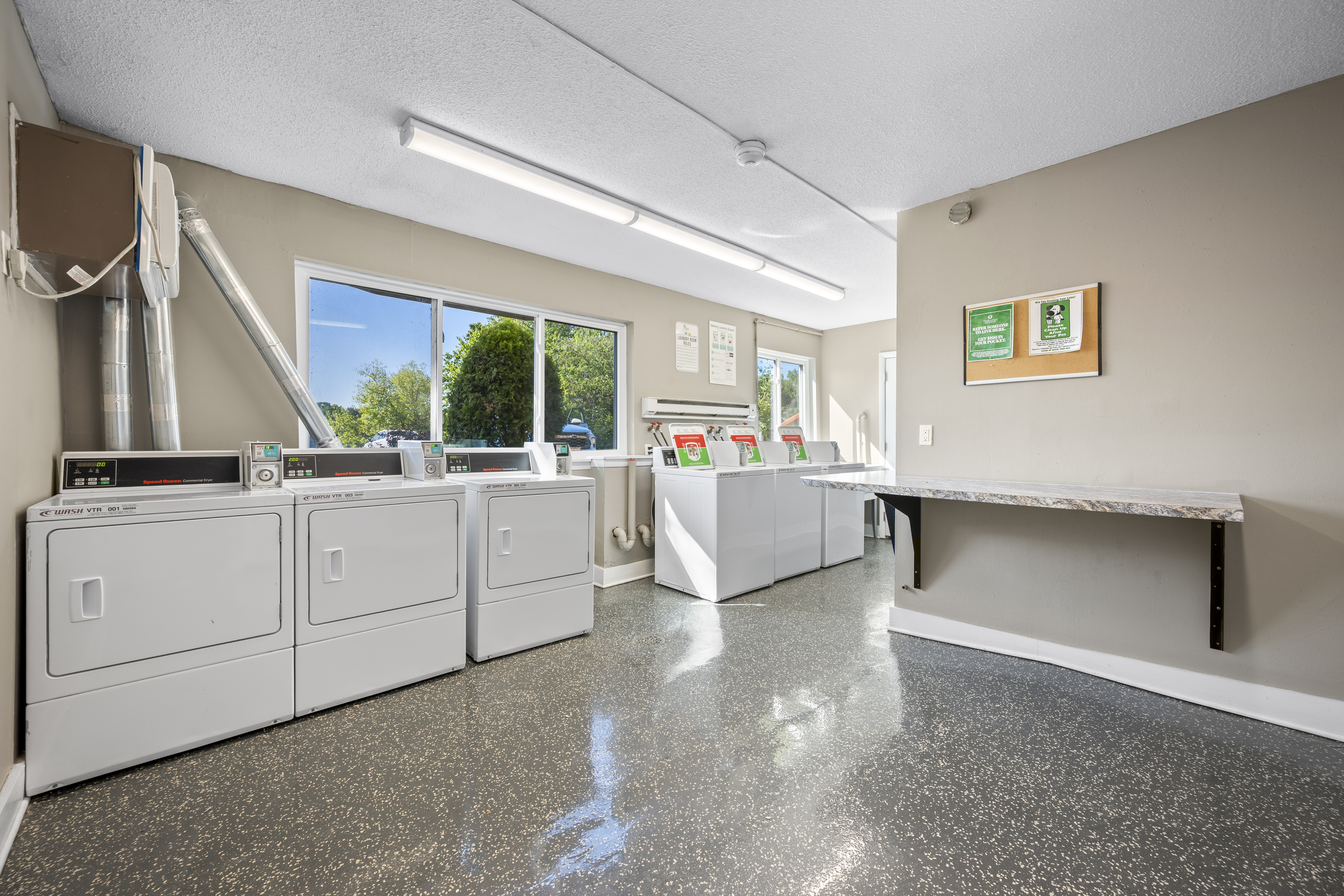 Laundry room at Timberlane Apartments
