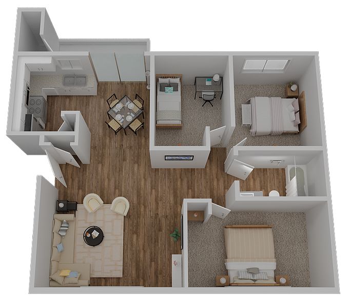 3 Bed floor plan
