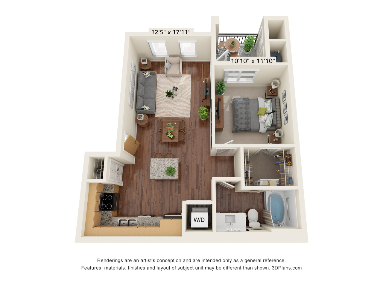 One Bedroom - A2 floor plan