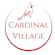 A logo with a cardinal bird and the words "Cardinal Village" written in red.