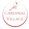 A logo with a cardinal bird and the words "Cardinal Village" written in red.