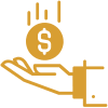 an illustration of a hand holding a lightbulb with a dollar sign on it