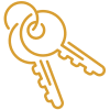 an illustration of a key with a circular keyhole