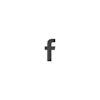 A white circle with a black letter "f" in the center.