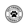 a logo for a pet friendly restaurant with a paw print