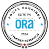 A badge indicating a 2024 power ranking from J Turner Research.