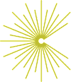 A yellow sunburst graphic with a black background.