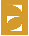 A graphic with a white design on a yellow background.