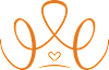 An image with orange ampersands and a heart.