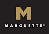 A black background with a gold letter M and the word Marquette below it.