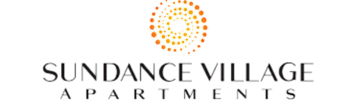 The image is a logo for Sundance Village Apartments.