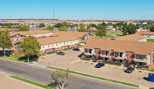 ariel view of the park apartments in Lubbock, tx