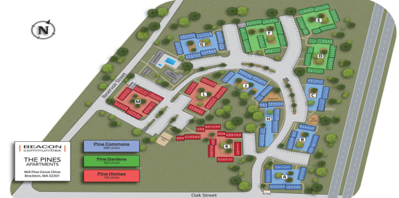 Property Site Map at The Pines, Brockton