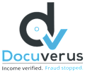 A logo for DocuVerus with a tagline underneath.