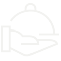an logo on a black background