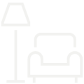 an illustration of a bed and a table