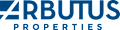 The image shows the word "ARBUTUS" in large blue letters with the word "PROPERTIES" below it in smaller letters.