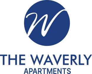 the logo for the waverly apartments