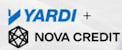 The image features the logos of Yardi and Nova Credit.