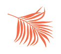 A graphic of a leaf with orange veins on a black background.