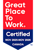 A Great Place to Work certification badge for Canada.