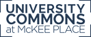 The image is a logo for University Commons at McKee Place.