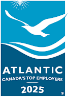 A logo for Atlantic Canada's top employers in 2025.