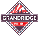 The image is a logo for Grandridge Apartments.